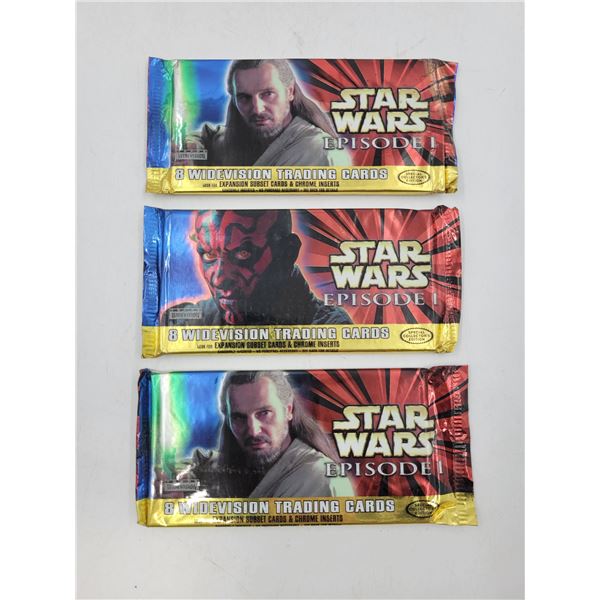 3 Packs of Sealed Star Wars Trading Cards