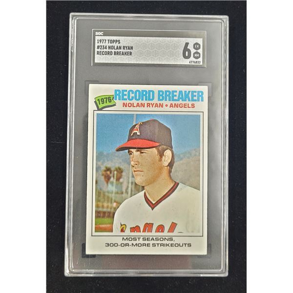 Graded 1977 Nolan Ryan Baseball Card