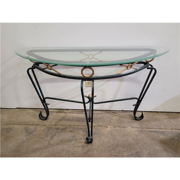 Iron & Glass Hall Table