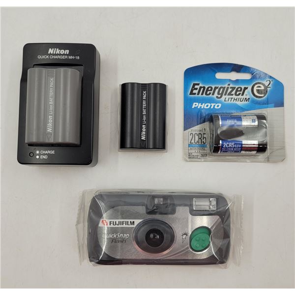 NOS Fujifilm Disposable Camera & Nikon Camera Batteries