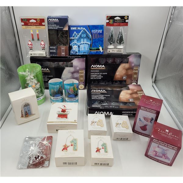 Lot of New Christmas Lights & Ornaments