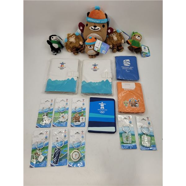 NOS Vancouver 2010 Olympics Keychains/Passport Books & Stuffies