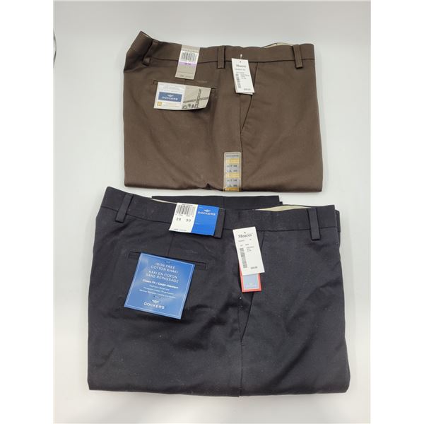 2 Pairs of New Dockers Men's Dress Pants Size 38-30