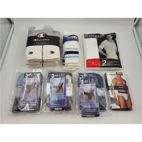 Lot of New Men's Underwear and Socks