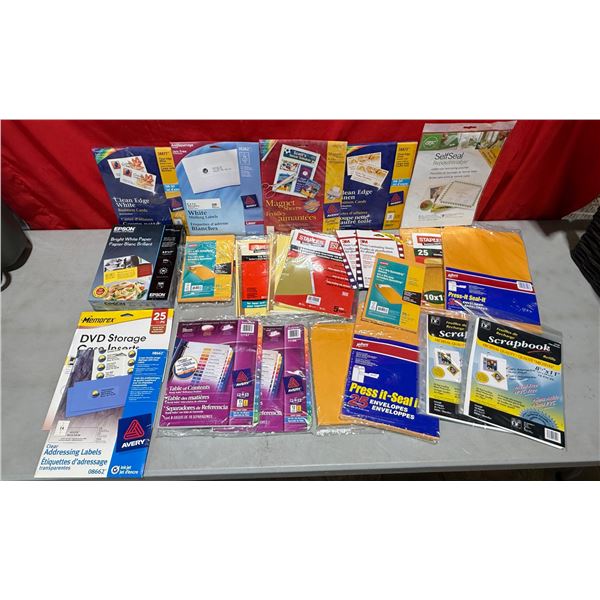 Lot of New Envelopes/Labels & Scrapbook Refills