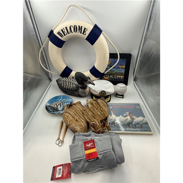 Baseball Gloves/Pants & Nautical Decor