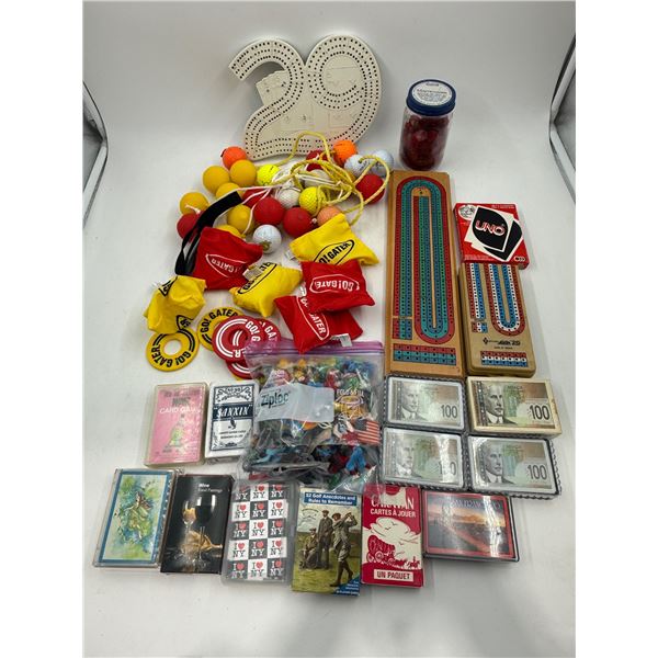 Lot of Playing Cards/Cribboards & Games