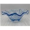 Image 1 : Moonlight Blue Cambridge Glass "Caprice" Oblong 4-Toed Bowl