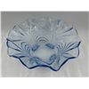 Image 2 : Moonlight Blue Cambridge Glass "Caprice" Oblong 4-Toed Bowl