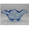 Image 3 : Moonlight Blue Cambridge Glass "Caprice" Oblong 4-Toed Bowl