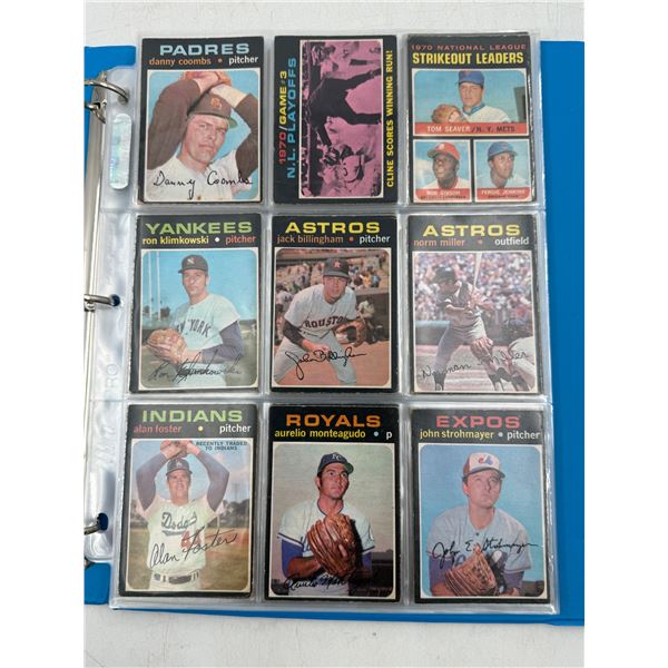 Binder of 1971 O-Pee-Chee Baseball Cards