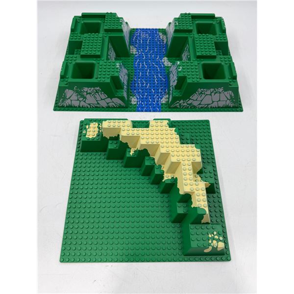 2 Lego Landscape Base Plates (Mountains & Water)