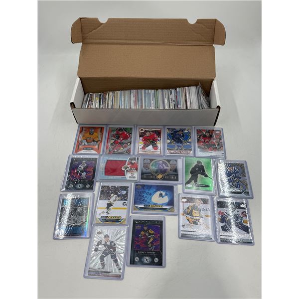 Box of Assorted Hockey Cards w/ Bedard, Crosby, & More