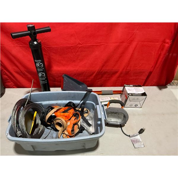 Variety Lot w/ Pump, Straps, Work Light, & More