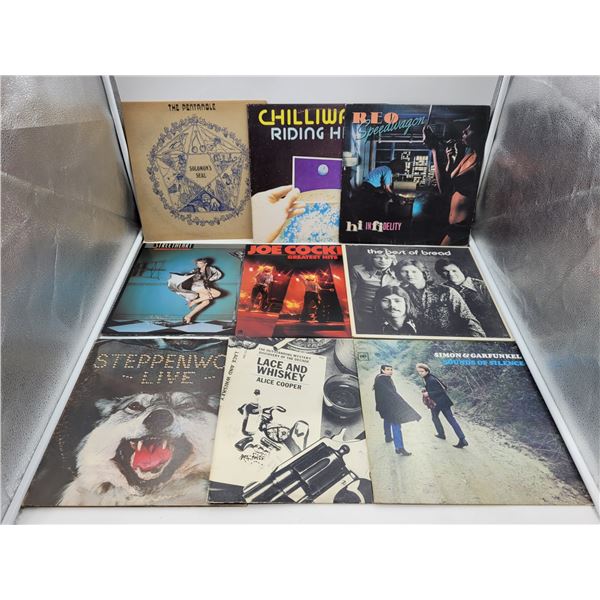 Lot of Vinyl Records w/ Steppenwolf, Alice Cooper, & More