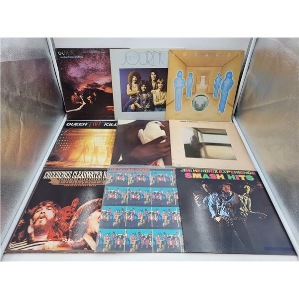 Lot of Vinyl Records w/ Jimi Hendrix, Journey, & More