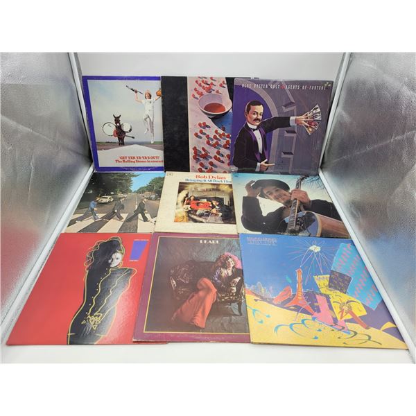 Lot of Vinyl Records w/ The Beatles, Bob Dylan, & More