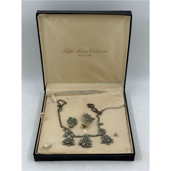 VTG Rhinestone Costume Jewelry Set