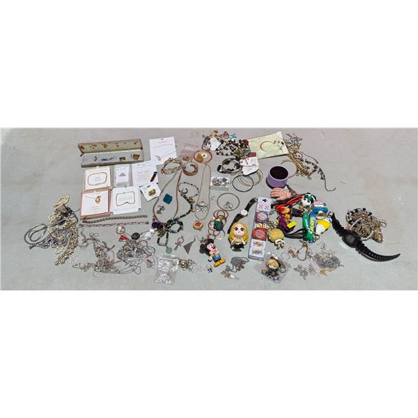 Lot of Assorted Costume Jewelry w/ Necklaces, Earrings, Watches, & More
