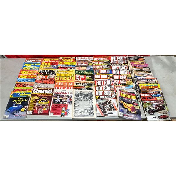 Lot of Assorted Automobilia Magazines w/ Rod Action, Hot Rodding, Street Rodder, & More