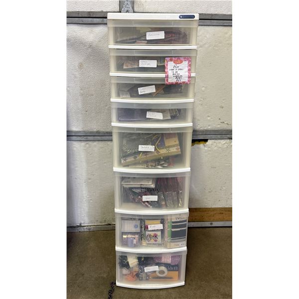 Clear Organizer Full of Arts & Crafts Supplies