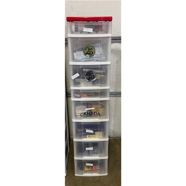 Clear Organizer Full of Arts & Crafts Supplies