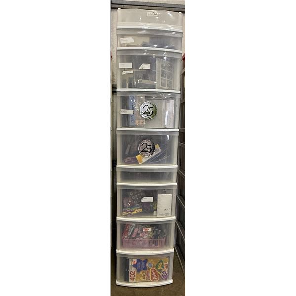 Clear Organizer Full of Arts & Crafts Supplies