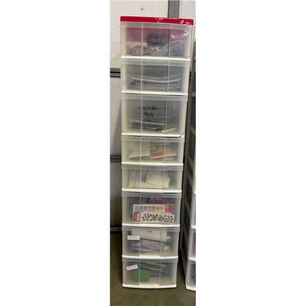 Clear Organizer Full of Arts & Crafts Supplies