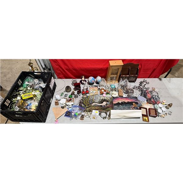 Variety Lot w/ Sandpaper, Needle-Felted Art, Glass Bottles, & More
