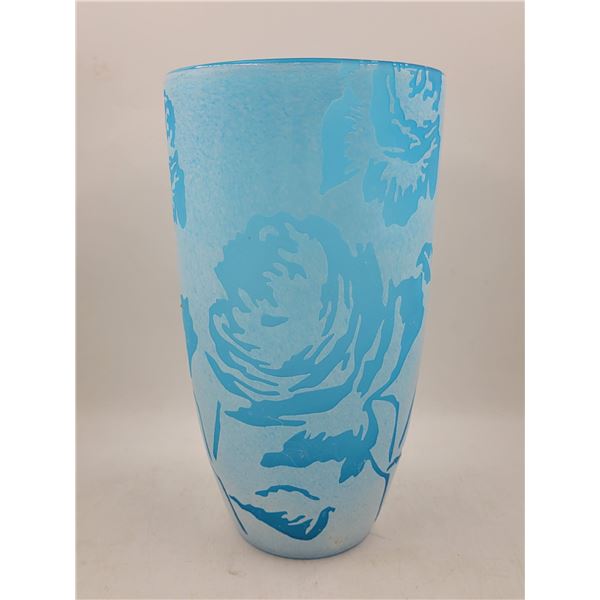 Frosted Glass Rose Vase