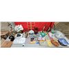 Image 1 : Variety Lot w/ Bottlecaps, Mini Disco Ball Ornaments, Lamp, Glassware, & More