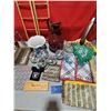 Image 5 : Variety Lot w/ Bottlecaps, Mini Disco Ball Ornaments, Lamp, Glassware, & More