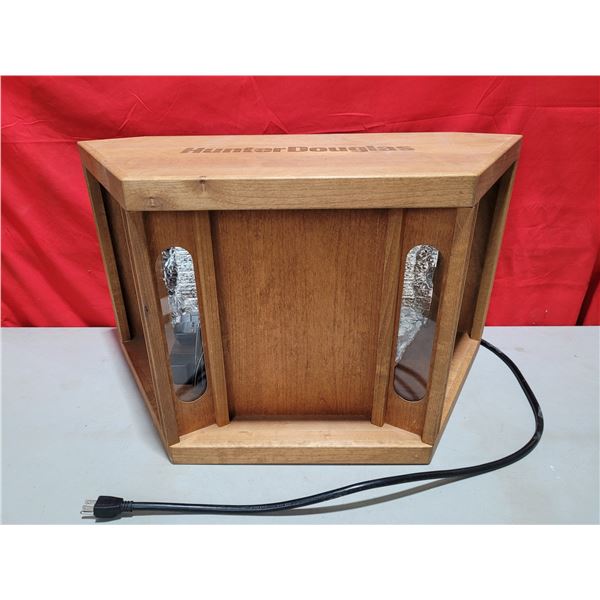 Wooden Hunter Douglas Lighted Display Stand
