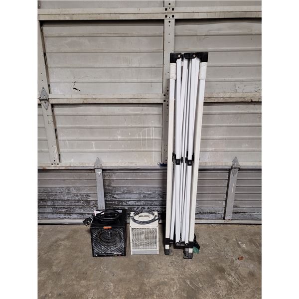 2 Portable Electric Heaters & Canopy Frame