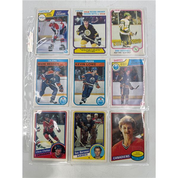 Sheet of VTG Hockey Cards