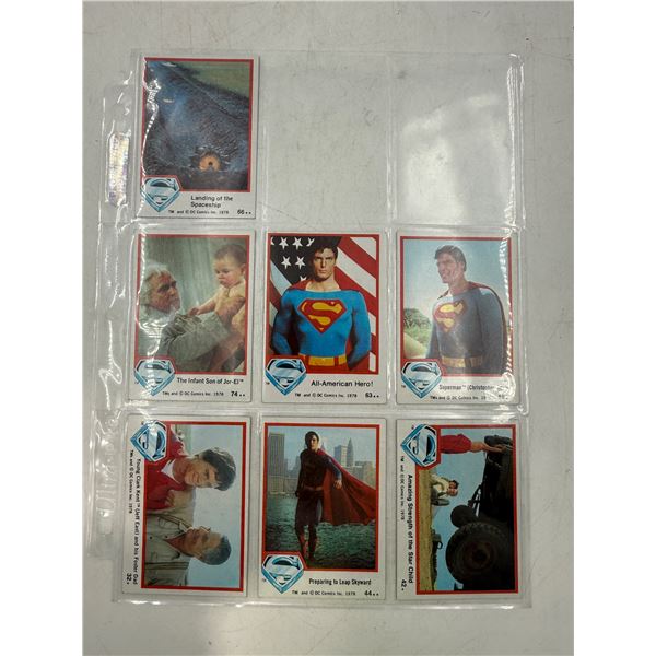 Sheet of VTG Superman Trading Cards