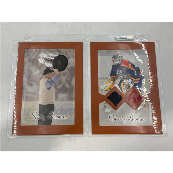 Oversized Roberto Luongo/Scotty Bowman Hockey Cards
