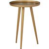 Image 1 : Amazon Rivet Mid-Century Modern Round Metal Side End Table, 15"W, Brass B07B7P51PW - New, Retail Pri