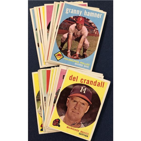 1959 TOPPS BASEBALL WHITE BACKS COLLECTION - 20 CARDS