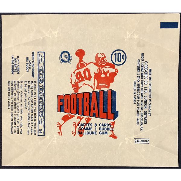 1972 O-PEE-CHEE CFL FOOTBALL WRAPPER