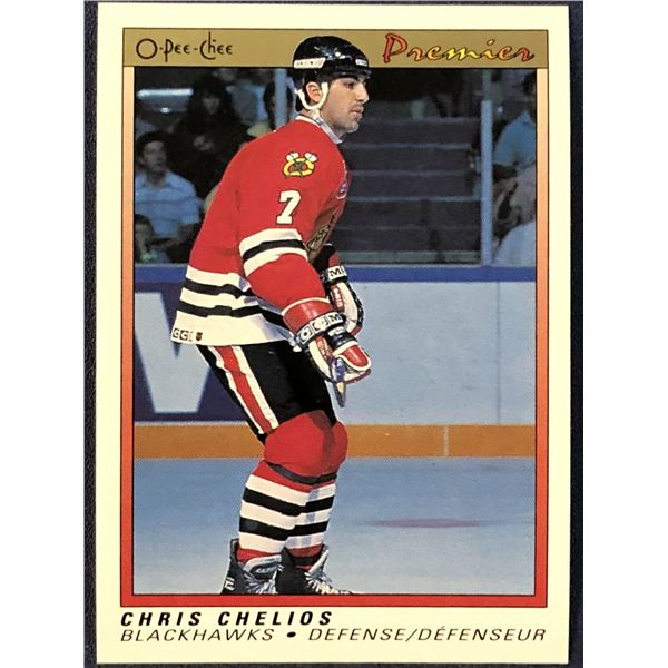 1990-91 O-PEE-CHEE PREMIER CHRIS CHELIOS (HOF)