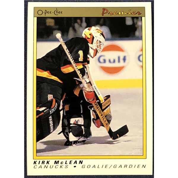 1990-91 O-PEE-CHEE PREMIER KIRK McLEAN