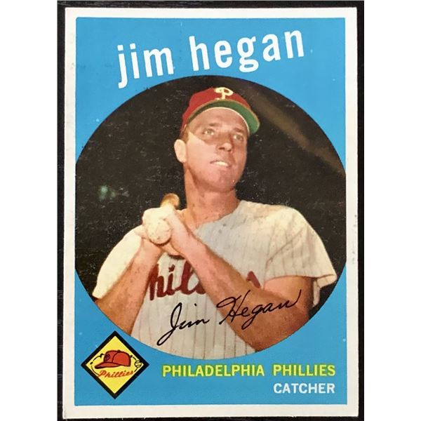 1959 TOPPS GRAY BACK JIM HEGAN