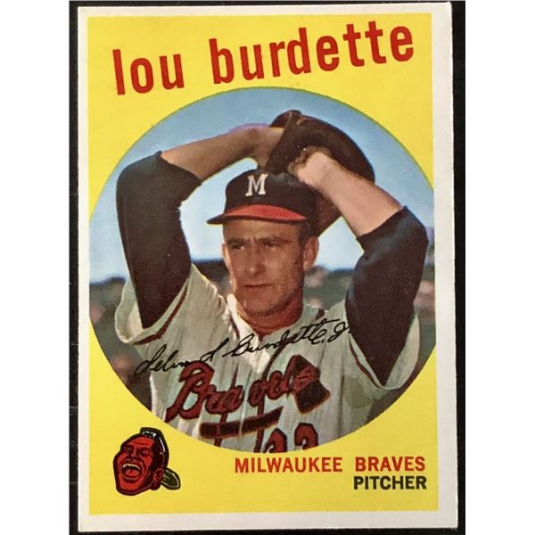 1959 TOPPS WHITE BACK LOU BURDETTE