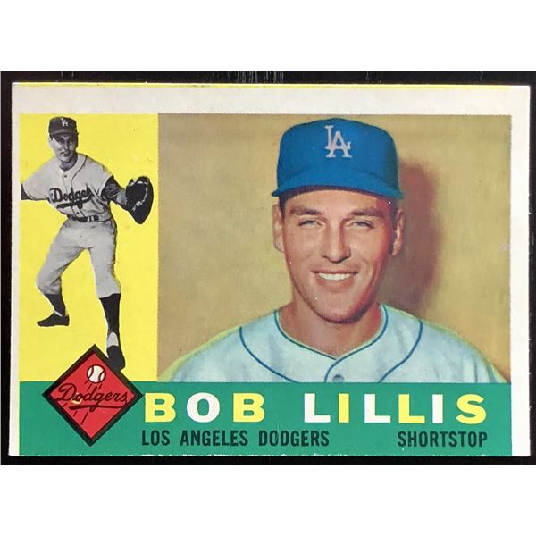 1960 TOPPS GRAY BACK BOB LILLIS