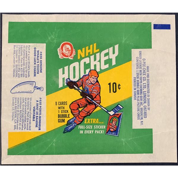 1970-71 O-PEE-CHEE NHL HOCKEY WRAPPER