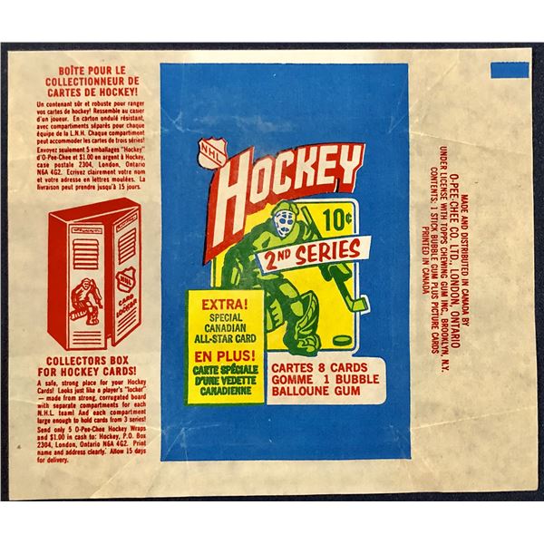 1972-73 O-PEE-CHEE NHL HOCKEY 2nd SERIES WRAPPER