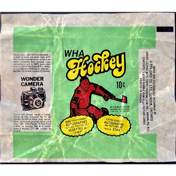 1974-75 O-PEE-CHEE WHA HOCKEY WRAPPER