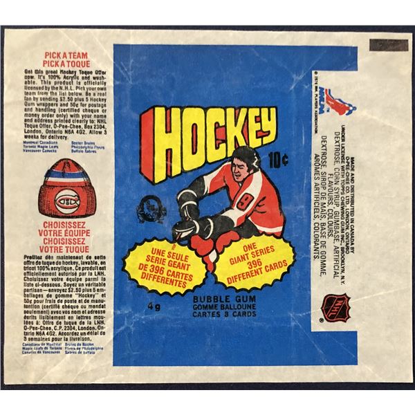 1976-77 O-PEE-CHEE NHL HOCKEY WRAPPER
