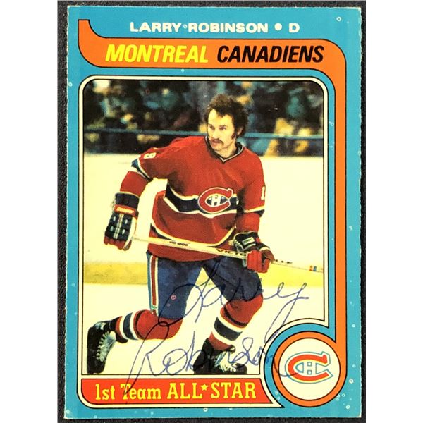 1979-80 O-PEE-CHEE LARRY ROBINSON (HOF) SIGNED